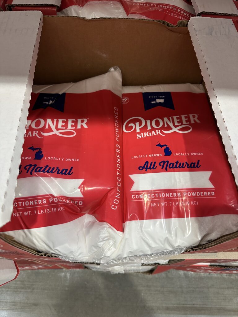 Confectioner's sugar stored in original bag.