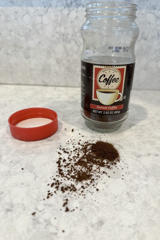 Jar of instant coffee.