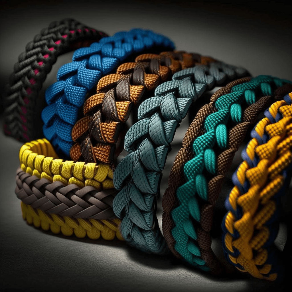 Image of parachord bracelet patterns for survival belts and bracelets.