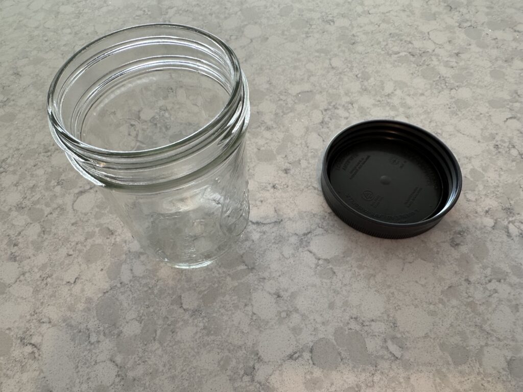 Mason jar with lid is one way to store nuts long term.