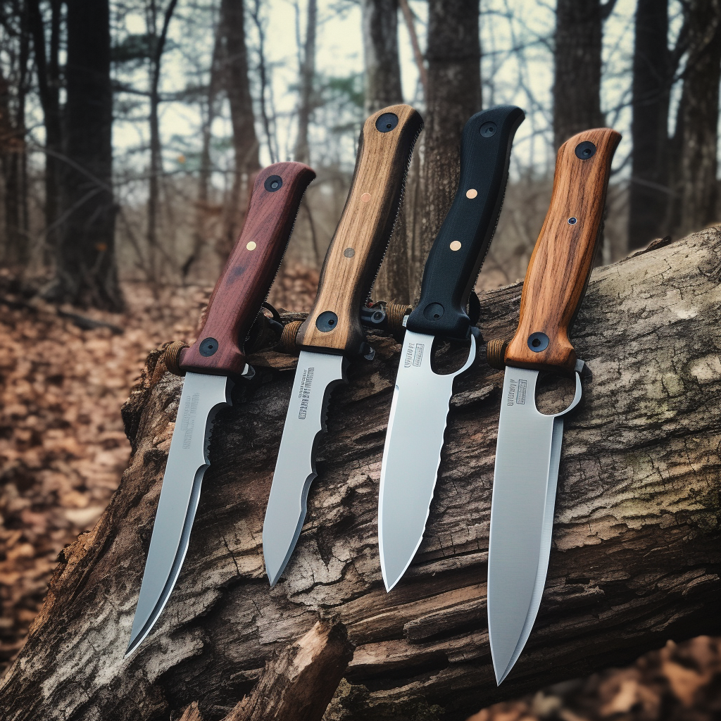 4 different survival knife blade lengths.