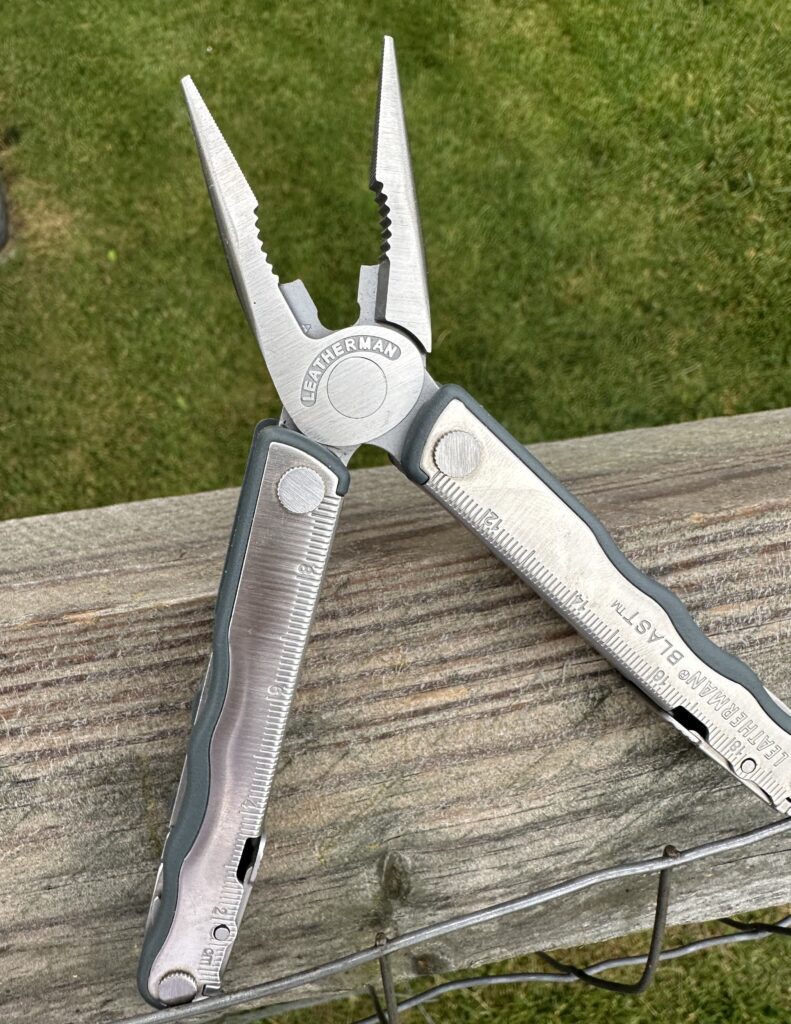 Multi-tool open as pliers.