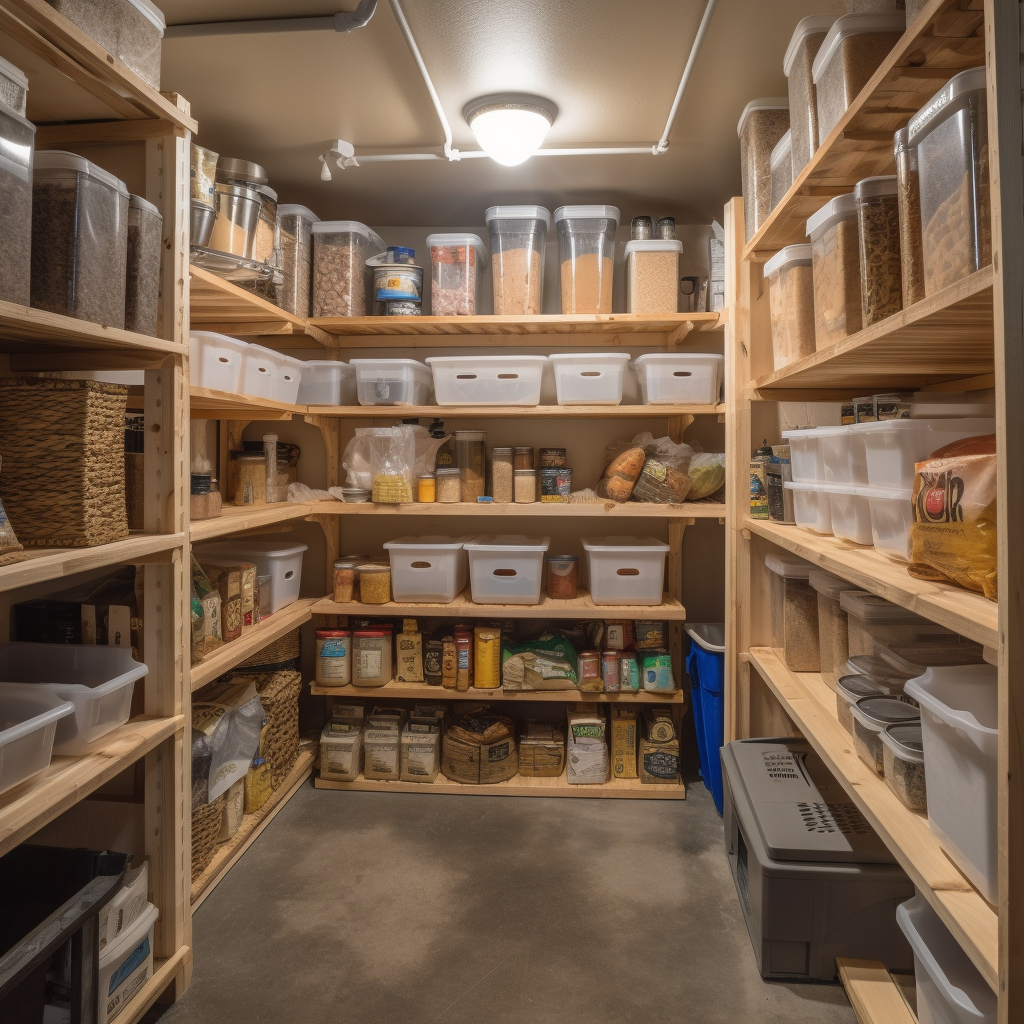 Photo of food storage.