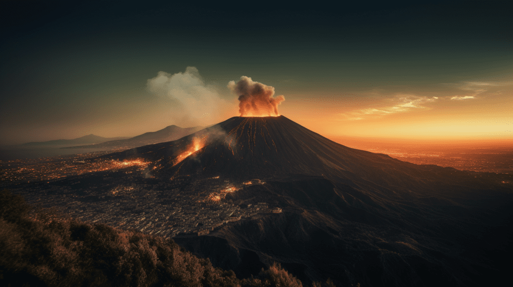 Photo of a volcano.