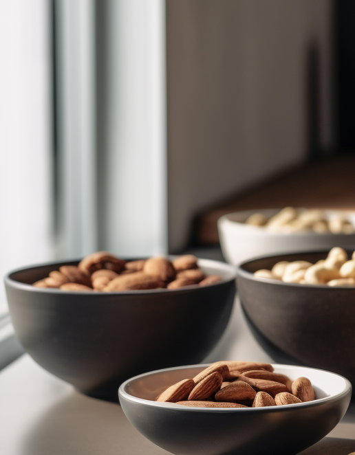 Bowls of nuts