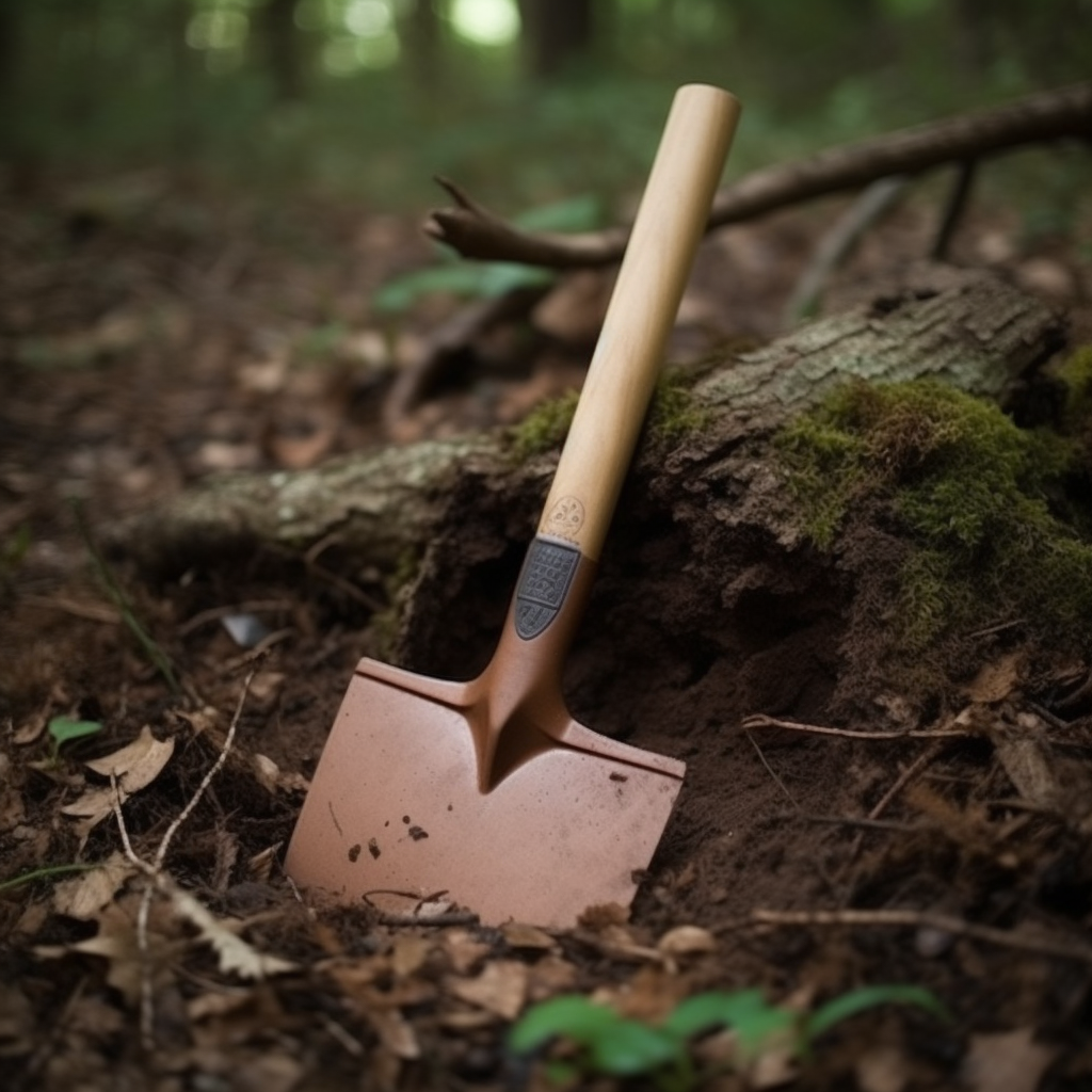 Photo of a survival shovel.