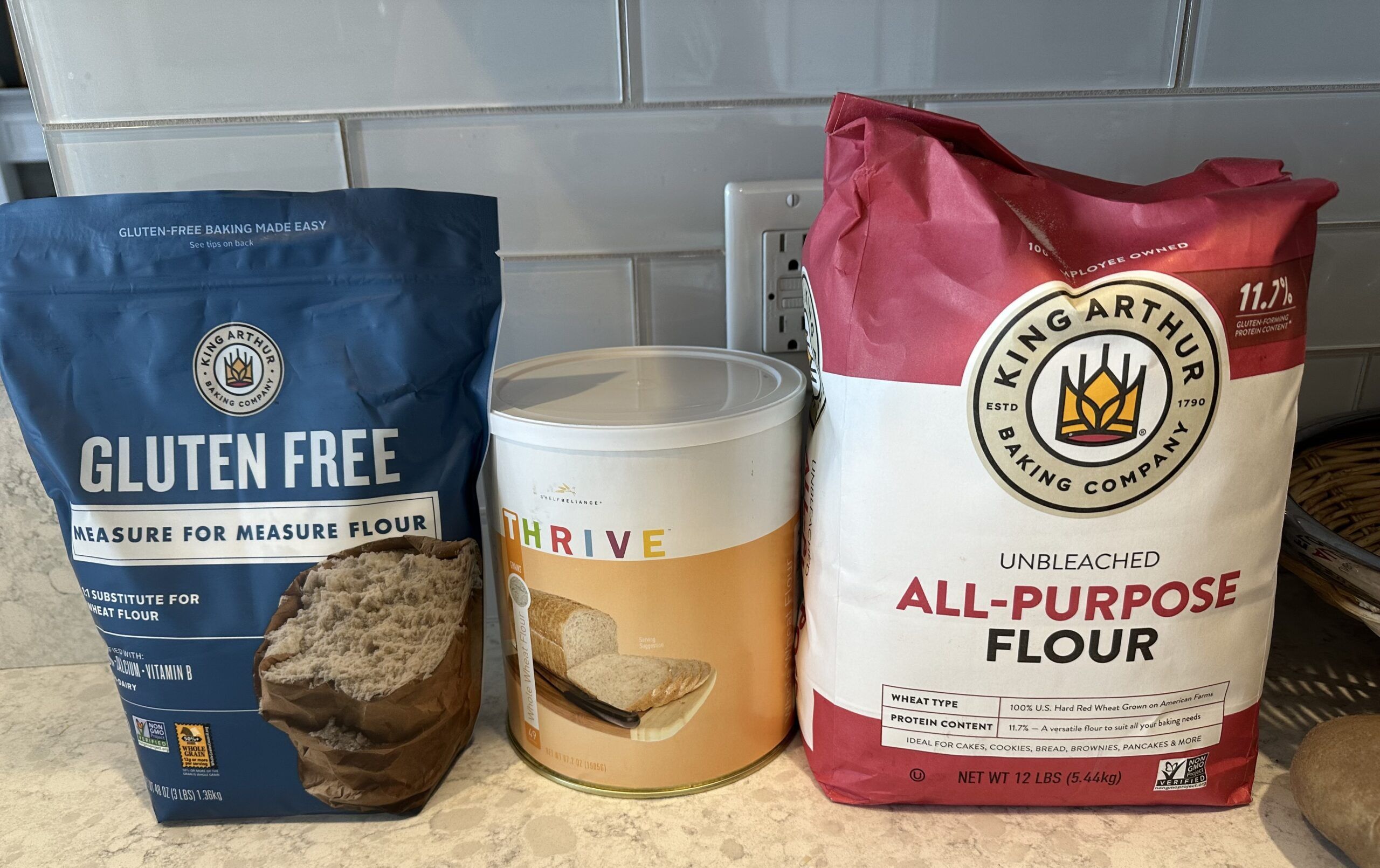 Image of a variety of flour types.